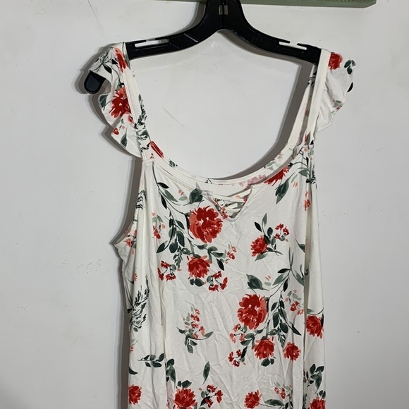 Torrid super soft knit ruffle strap tank top floral plus size 1X - Picture 2 of 4